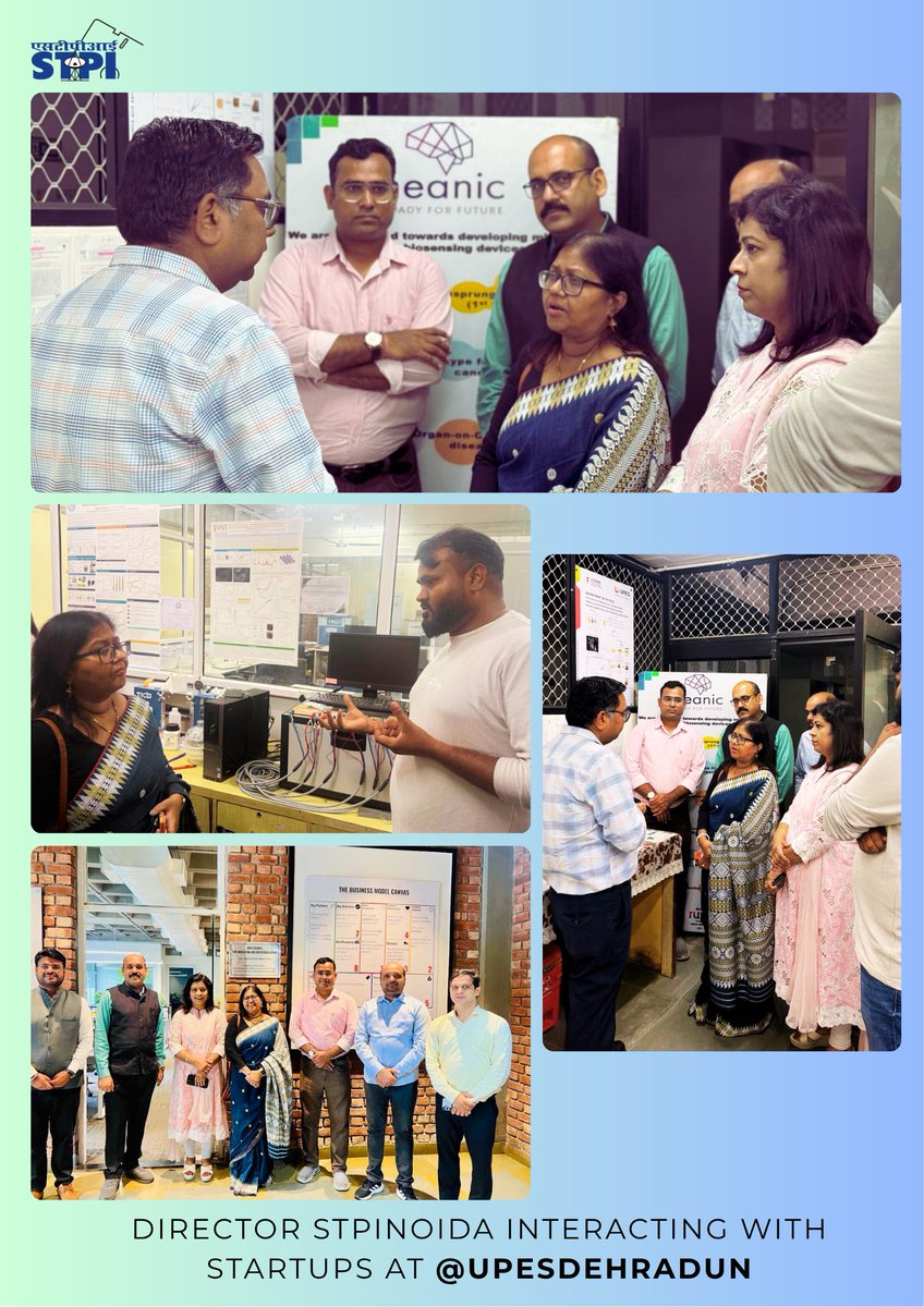 STPINoida's tweet photo. Director #STPINoida interacted with startups at @UPESDehradun, a spoke centre of @StpiEpDelhi, and visited its advanced labs. The interaction focused on startup journeys, achievements, challenges, and growth aspirations. @stpiindia @arvindtw @VandanaSTPI https://t.co/gTkxDK7Mtf