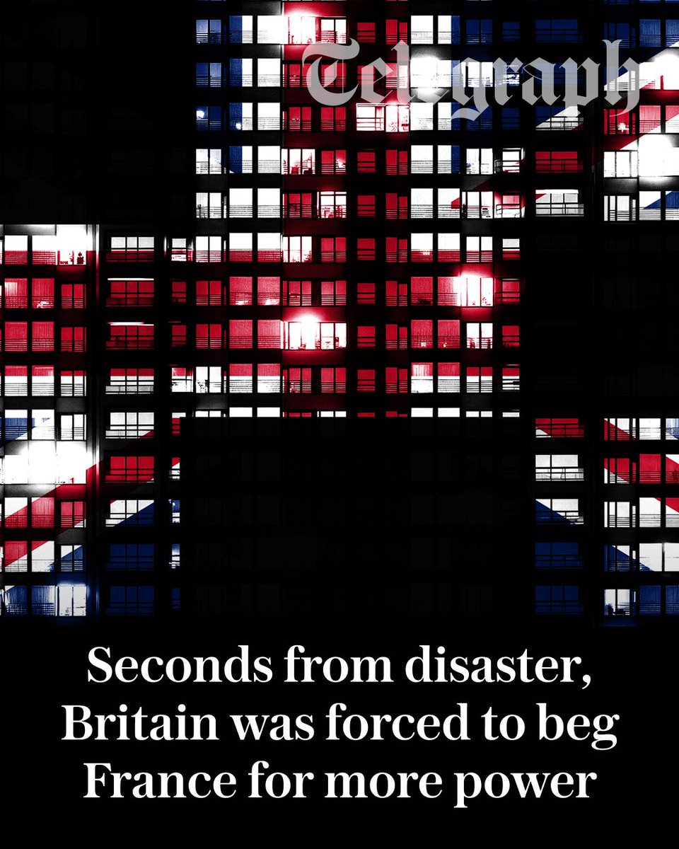 Telegraph's tweet photo. It was June 23 and the country was sweltering under a heatwave, prompting many to crank up fans and air conditioners at home. With large numbers also glued to their televisions to watch England’s World Cup showdown with Ghana, it meant demand on the electricity system was unusually high.

Disaster was only averted after grid bosses begged their French counterparts for help over the phone.

The story is being seen by some experts as the clearest example yet that Britain’s power network is exposed ⤵️
https://t.co/p2MoJE1kDm