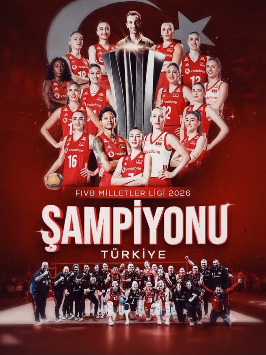 UmitDikbayir's tweet photo. Milletler Ligi finalinde Brezilya’yı mağlup ederek şampiyon olan A Milli Kadın Voleybol Takımımızı yürekten kutluyorum.

Azmin, disiplinin ve ay-yıldızlı formaya duyulan bağlılığın en güzel örneğini sergileyerek milletimize büyük bir gurur yaşattınız.

İyi ki varsınız, tebrikler Filenin Sultanları! 👏 🇹🇷