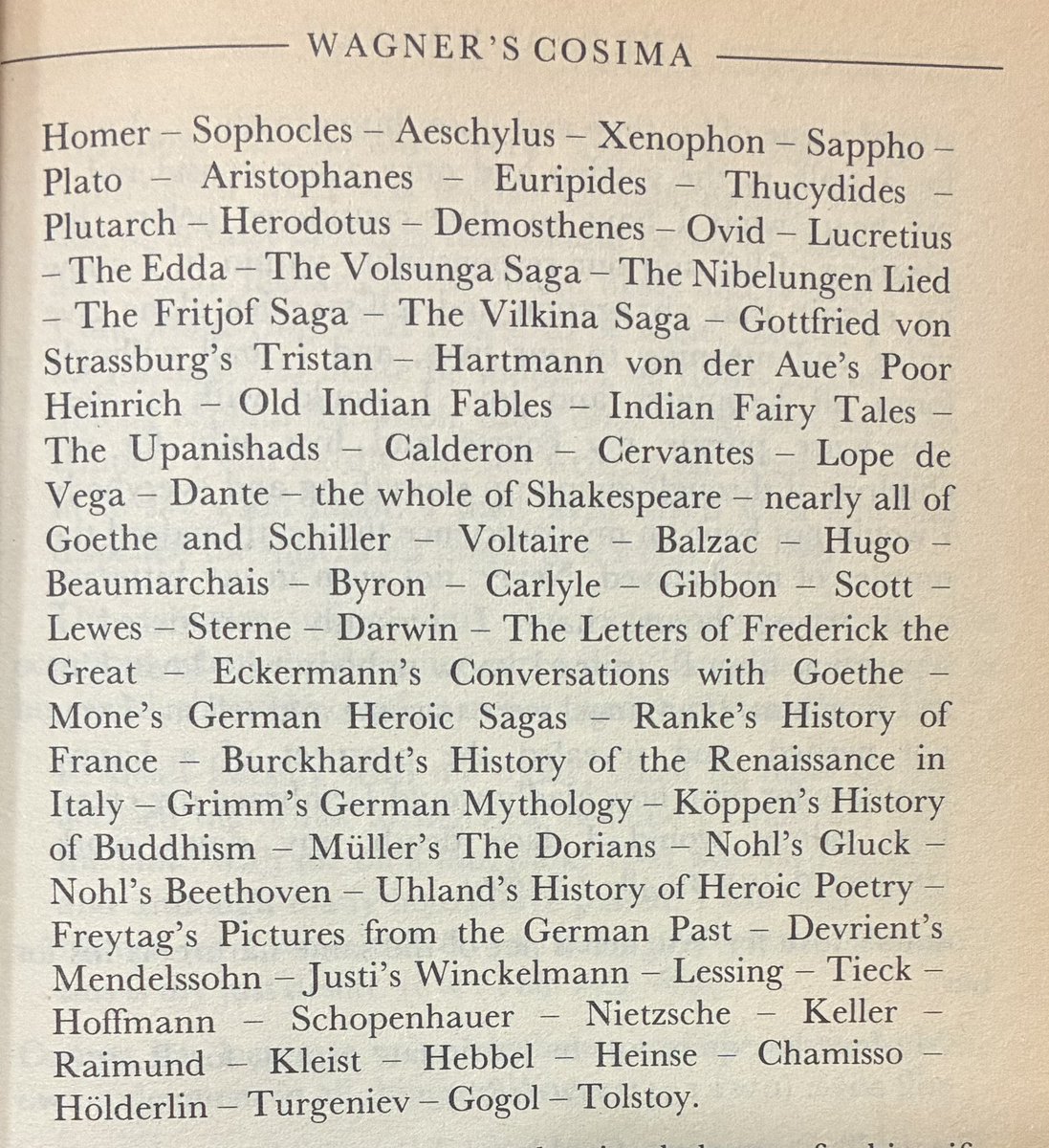 ThraxMaximilian's tweet photo. Wagner’s reading list https://t.co/gkjaOLRLdz