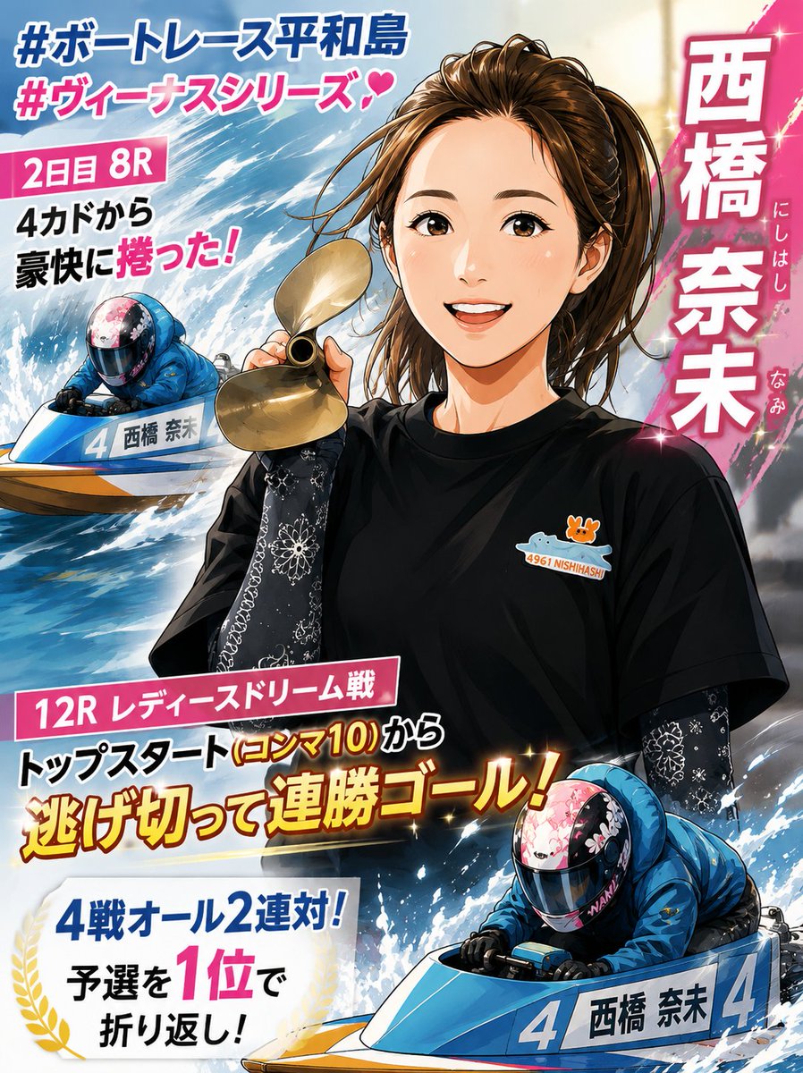 ボートレース平和島 ＃西橋奈未