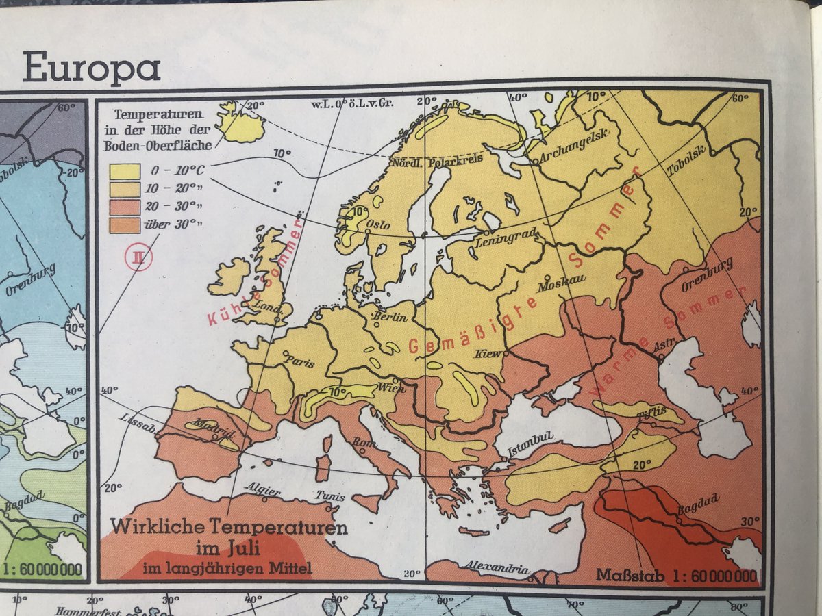 G_Platzdasch's tweet photo. Aus meinem alten Schulatlas (Diercke Weltatlas)
Juli-Temperaturen https://t.co/xg7z855flq