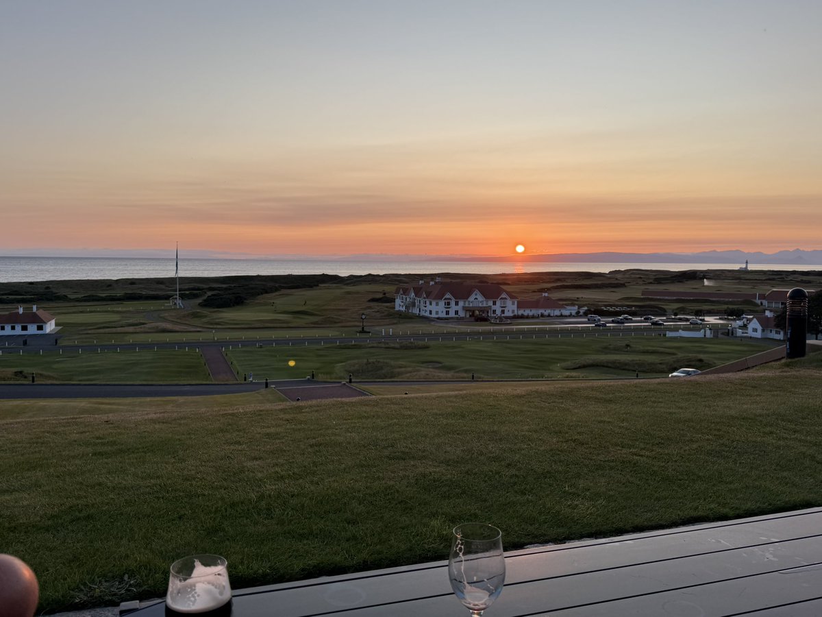 TRUmav's tweet photo. It’s an absolute travesty that Trump Turnberry is not currently in The Open rota. 

The stretch from 4-16 is just haymaker after haymaker. 

And 5-11 is the best 7 hole stretch I’ve ever personally played. Stunning beauty w/ incredible design.

The 2009 Open at Turnberry where Cink held off a 60 year old Tom Watson in a playoff is still my favorite of the last 20 years. 

+ Turnberry has the stone cold best spot in all of Scotland to enjoy a pint of Guinness 

Bring it back!