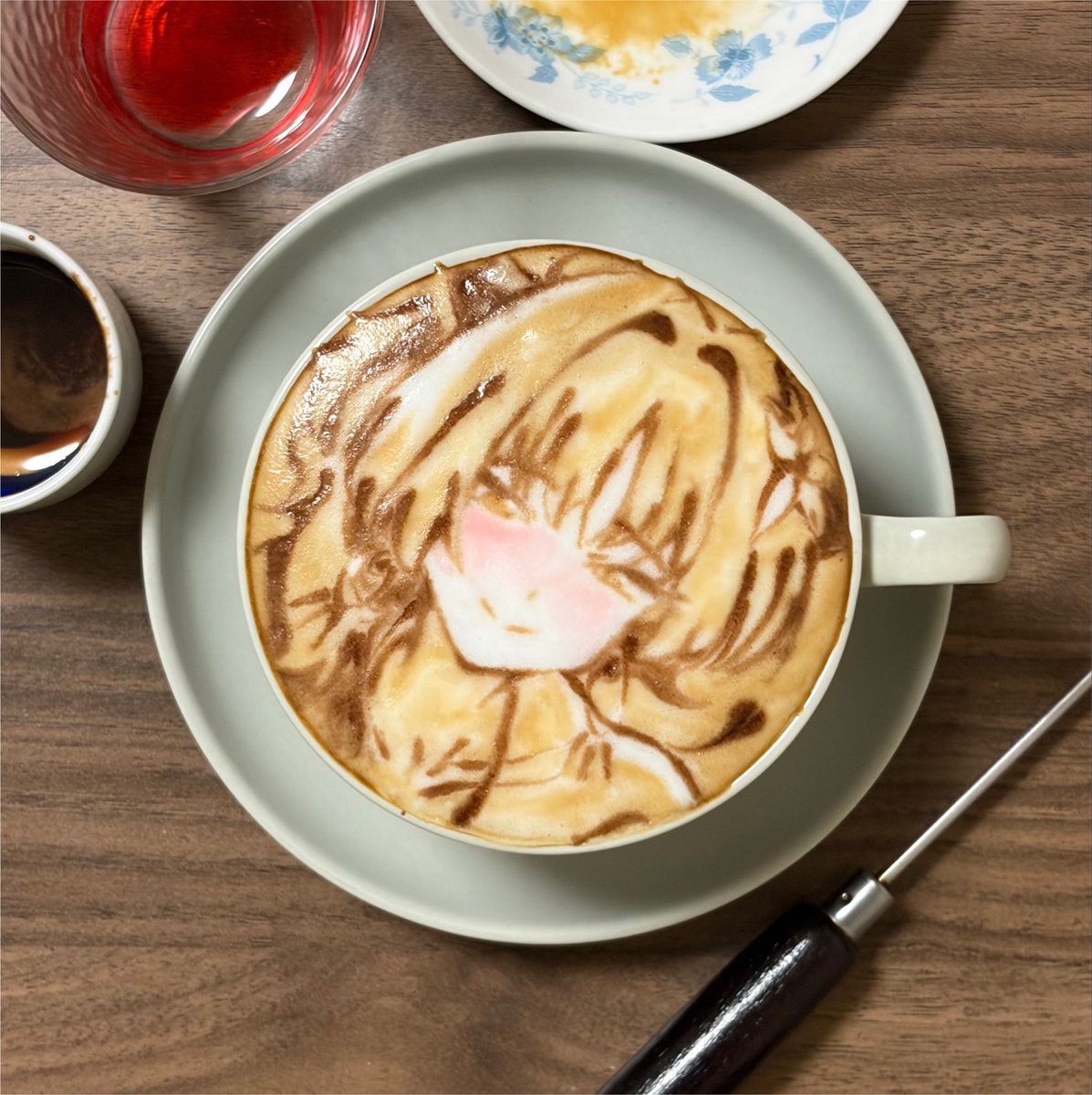 Latta87842's tweet photo. 京極サツキ（水着）
。
リクエスト枠です！！
久々のラテアートだッ✨☕️
。
#ブルアカ #bluearchive #ラテアート #latteart https://t.co/GnnSaat23e