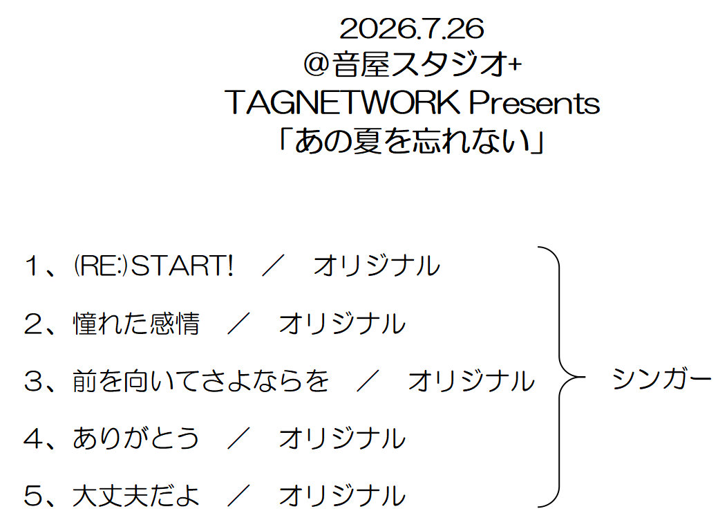 niconism3000's tweet photo. 今日は、音屋スタジオさんで、TAGさんのイベントに出演させていただきました
まだ本調子でなかったので、色々とお耳汚しなところもあったかと思いますが、最後まで聞いてくれてありがとうございました😊
セトリとか載せときます✌️ https://t.co/KAikpn04uJ