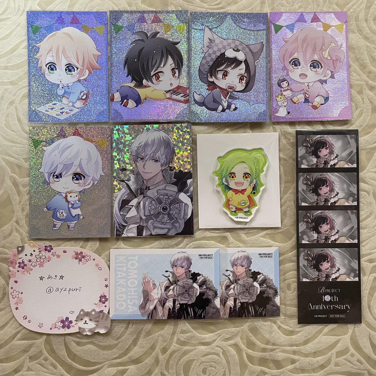 ay2puri's tweet photo. Bプロ B-PROJECT motto cafe コラボカフェ ホログラムカード アクリルステッカー 特典 交換

出⇒北門 是国 金城 阿修 王茶利 増長
求⇒画像2 音済 殿 不動

＊同種同士の交換
＊金城は王茶利含む交換
＊王茶利含む、纏めての交換優先
＊初回ﾘﾄﾘﾝ必読 https://t.co/EzjkZVnDPZ