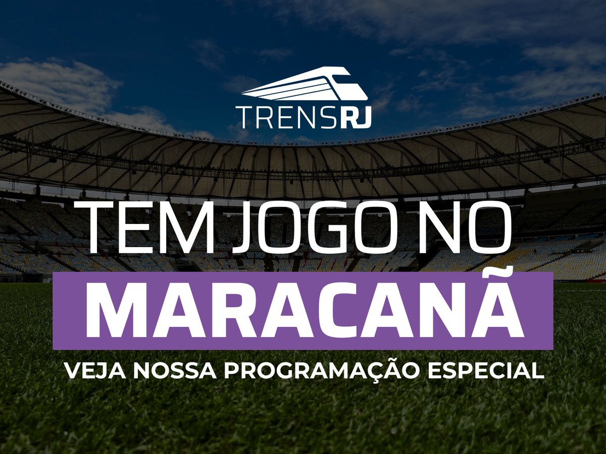 TrensRJ's tweet photo. Hoje (26), o @maracana vai receber @Flamengo x @SaoPauloFC, às 18h30, para mais uma disputa pelo Brasileirão. Confira a programação especial que preparamos para você.

🚆 Na ida, entre 15h30 e 16h30, trens procedentes de Japeri e Santa Cruz circularão com intervalo médio de 20 minutos. E trens procedentes de Saracuruna, circularão com intervalo médio de 25 minutos, entre 16h10 e 17h.

🚆 Na volta, haverá trens extras para:
📍 Santa Cruz (parador): 20h55, 21h10, 21h25 e 21h40
📍 Japeri (expresso): 20h54, 21h09, 21h21h24 e 21h39
📍 Saracuruna (parador): 21h, 21h20 e 21h40 

A programação de trens extras foi elaborada a partir de informações disponibilizadas pela Organização e pode ter alterações em virtude da dinâmica do evento.

Nos eventos, a gente reforça o serviço.