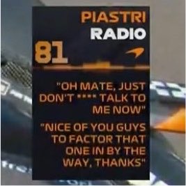 landolofi's tweet photo. both lando and oscar having WORDS with the pitwall on their radios GET THEM MY DIVAS https://t.co/OHCwlWhUMs