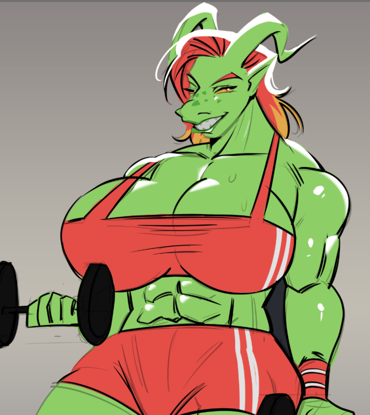 _MAKUMBA_'s tweet photo. Making a new ych with my old main oc, she liftin 💪 https://t.co/J3u6pOg0Ww