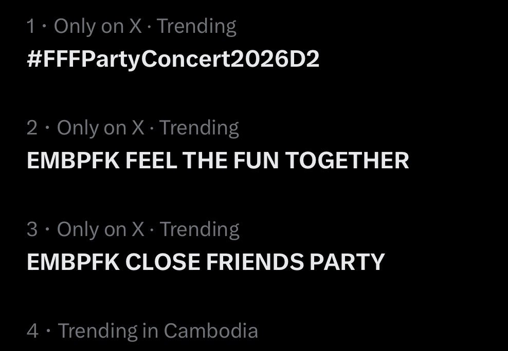 FirstKhaoFans's tweet photo. Highest Rank 📈| @Firstkpp @myktnw 
📍Updated 9:20 PM Thai
#FirstKhaotung  #เฟิร์สข้าวตัง 

#FFFPartyConcert2026D2 

#1 Sri Lanka 🇱🇰 
#1 Ukraine 🇺🇦 
#1 Cambodia 🇰🇭 
#2 Vietnam 🇻🇳 
#2 Czech Republic 🇨🇿🆕
#3 Malaysia 🇲🇾 
#3 Colombia 🇨🇴 
#3 Indonesia 🇮🇩 
#3 Myanmar 🇲🇲 
#4 Singapore 🇸🇬 
#4 Thailand 🇹🇭 
#4 Monaco 🇲🇨 
#5 Worldwide 🌏
#5 Puerto Rico 🇵🇷 
#5 United States 🇺🇸 
#7 India 🇮🇳🆕
#7 Oman 🇴🇲🆕
#11 Italy 🇮🇹 
#16 Brazil 🇧🇷 
#24 Mexico 🇲🇽 
#26 Germany 🇩🇪 
#29 United Kingdom 🇬🇧🆕
#33 Philippines 🇵🇭 

EMBPFK FEEL THE FUN TOGETHER 

#2 Sri Lanka 🇱🇰 
#2 Ukraine 🇺🇦 
#2 Cambodia 🇰🇭 
#3 Colombia 🇨🇴 
#5 Malaysia 🇲🇾 
#6 Thailand 🇹🇭 
#7 Oman 🇴🇲🆕
#7 Singapore 🇸🇬 
#8 United States 🇺🇸 
#8 Puerto Rico 🇵🇷 
#9 Indonesia 🇮🇩 
#10 Vietnam 🇻🇳 
#15 Italy 🇮🇹 
#15 Worldwide 🌏
#16 Philippine 🇵🇭 
#18 Brazil 🇧🇷 
#23 India 🇮🇳 
#25 Mexico 🇲🇽 ⬆️
#32 United Kingdom 🇬🇧🆕
#33 Germany 🇩🇪
#41 Poland 🇵🇱🆕