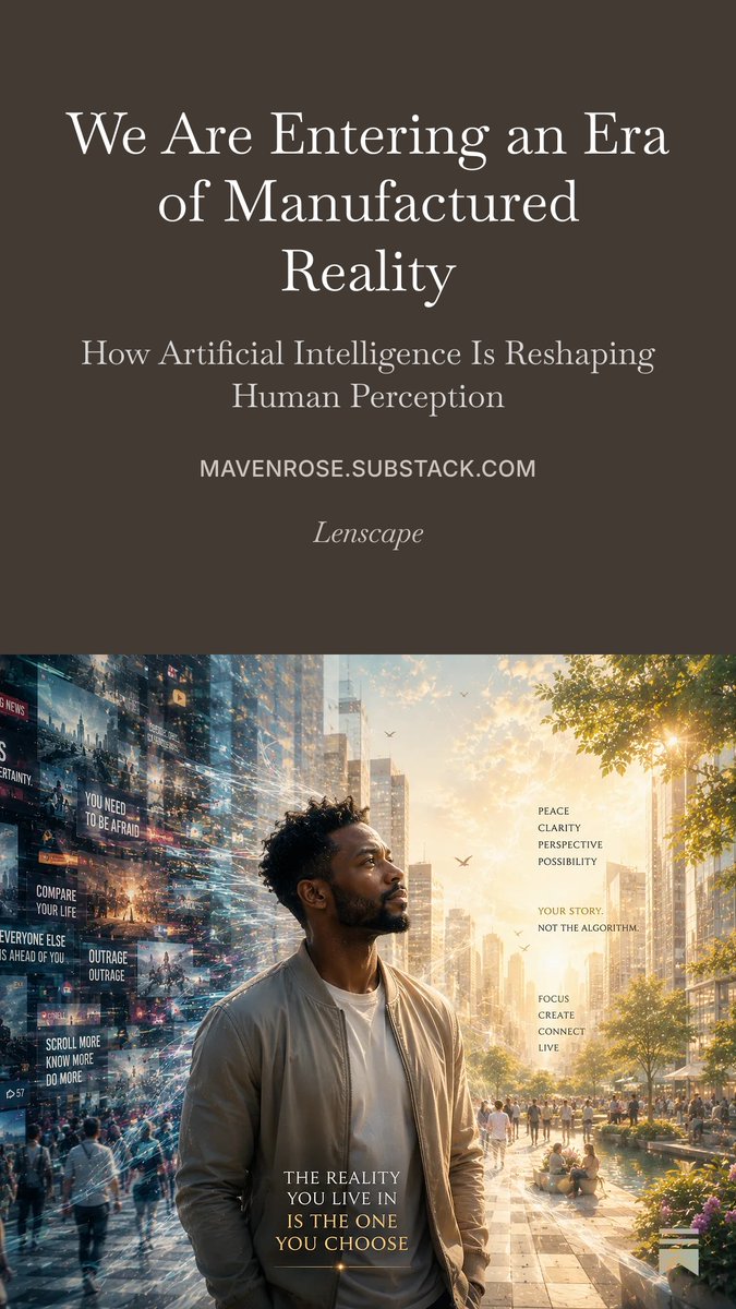 Mavenrose's tweet photo. We Are Entering an Era of Manufactured Reality https://t.co/rvham8dzxS https://t.co/0BDHBoHXLx