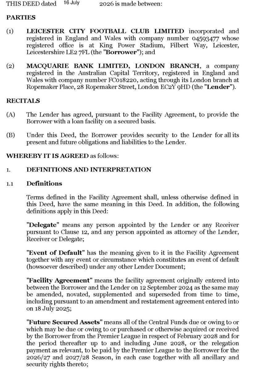 KieranMaguire's tweet photo. Leicester City renew their loan from MacQuarie 🧛‍♂️🦘secured on Premier League parachute payments. In most recent accounts this was £50m at 8.3% interest per annum. https://t.co/lxcnP6aECT