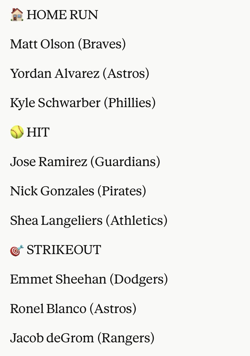 Ecombets's tweet photo. MLB 7/26 Home Run | Hit | Strikeout picks 🔒⚾️🧢💪🏼

We don’t guess. We calculate. 🧮

✅ Tail or Fade ❌

🔥Follow, comment, and retweet if you’re riding with us today 🔁

#MLBPicks #ZoneThreatRating #SportsBetting https://t.co/J0CicZZ0wV
