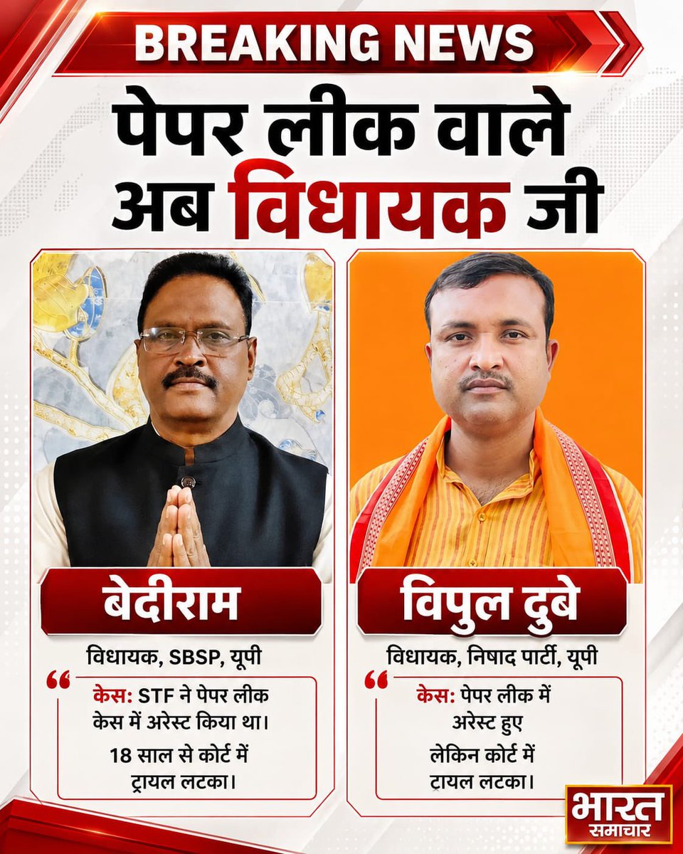 RajeevRai's tweet photo. माननीय मुख्यमंत्री श्री @myogiadityanath दीये दोनों विधायक पेपर लीक गिरोह के सरगना हैं जो आपके गठबंधन में है और अक्सर आप के आसपास नज़र आते हैं ।

क्या मैं माननीय प्रधानमंत्री जी श्री @narendramodi जी से पूछ सकता हूँ कि इनके उपर भी फ़ास्ट ट्रैक कोर्ट में केस चलेगा या पहले कि तरह आपके संरक्षण में ही रहेंगे? यानि एक और जुमला !