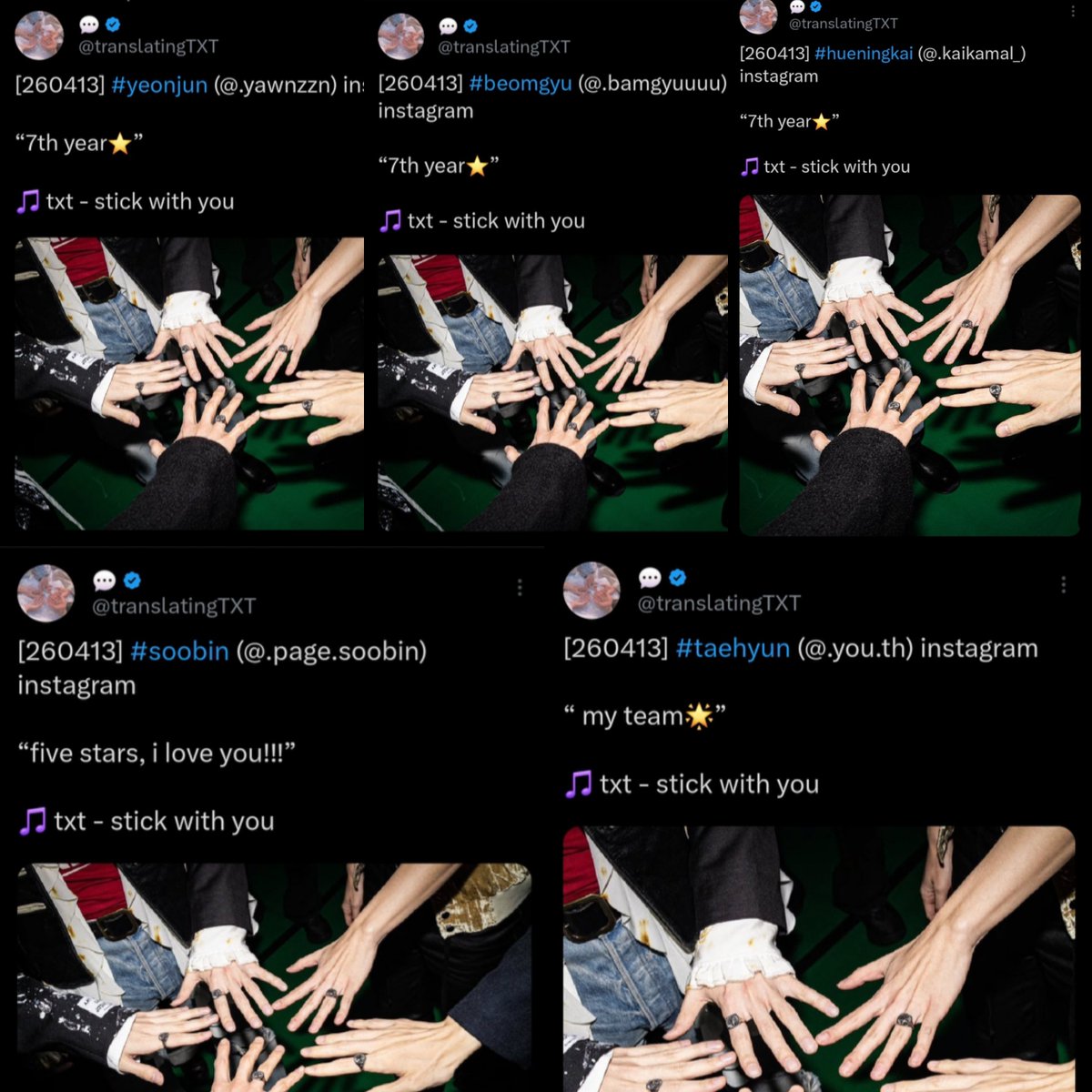 cupid2beom's tweet photo. who remembers when txt got engaged to eachother https://t.co/CRZ3IaFw7L