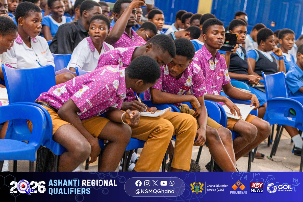 NSMQGhana's tweet photo. ASHANTI:

End of Round 2

SDA SHS, Agona: 22pts
Ejisu SHTS: 16pts
Toase SHS: 15pts
Adventist SHS, Bantama: 12pts

#NSMQ2026 #NSMQRegionals #Primetime https://t.co/15R4zWBXTK