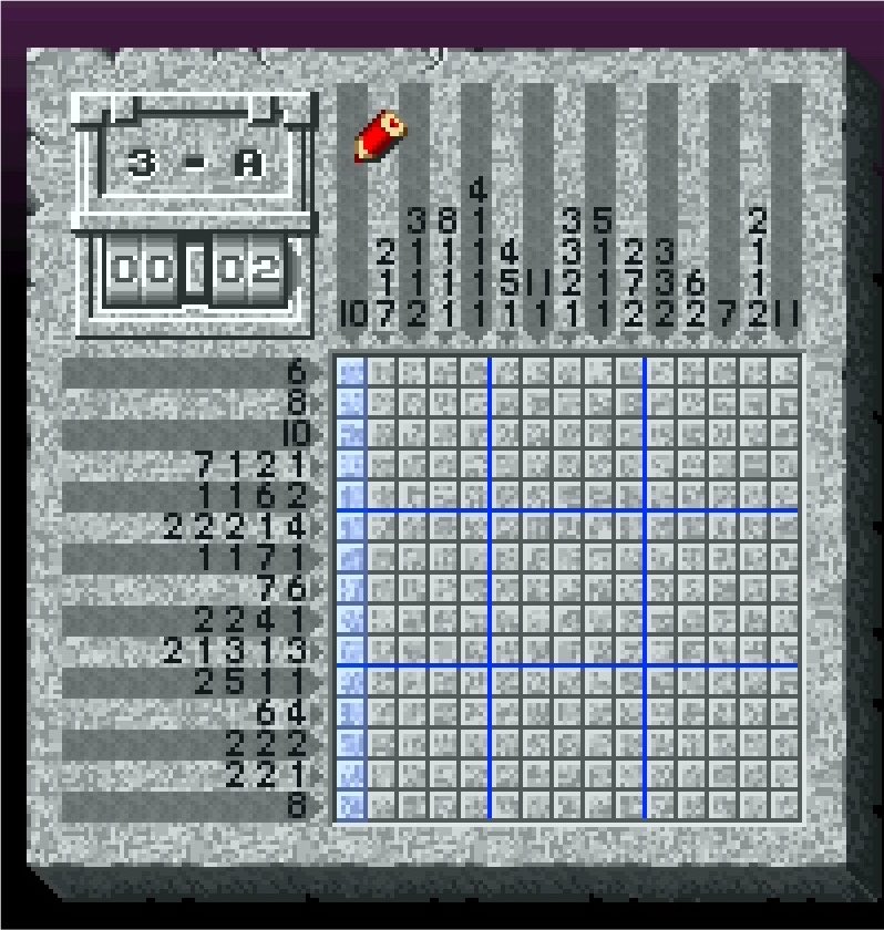moonuhsp's tweet photo. Today’s picross 157/300
Difficulty 3/10
Time 6:32
#snes #sfc #puzzle https://t.co/z2BYzpSH5e