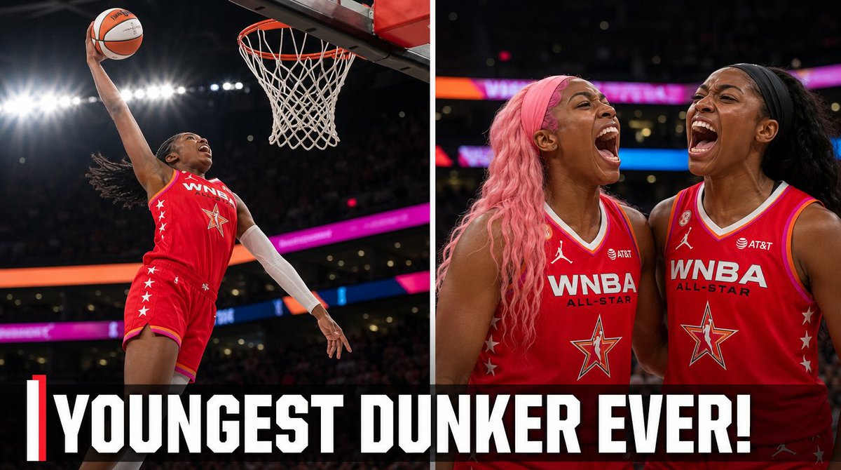 HoopHerUnfilter's tweet photo. Went 0-for-63 in WNBA games… then threw THIS down in front of 18,000 fans. 🔥

Dominique Malonga is now the youngest player ever to dunk in a WNBA All-Star Game — first since Sylvia Fowles in 2022. New video breaks down the full story. 🏀🇫🇷

#WNBA #WNBAAllStar #DominiqueMalonga https://t.co/Y3jvChLJE6