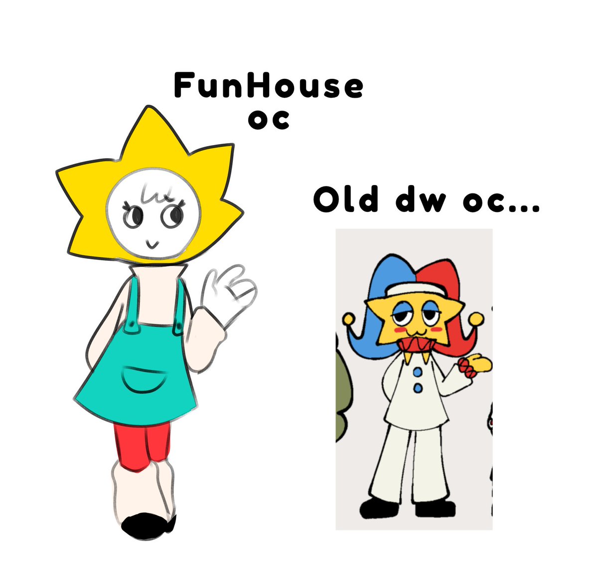 ammonye9's tweet photo. They were originally Dandy's World ocs that I used to share on Discord, and I redesigned them as Funhouse ocs.
Those old ocs aged really badly, man.
#oc #FUNHOUSE https://t.co/xGxE7DEQEb