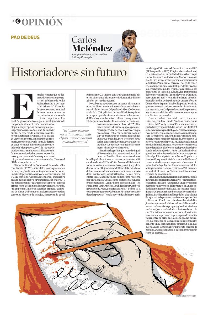 eljorobado's tweet photo. Qué pasaría si se ensaya una “memoria histórica” de la derecha radical en #Peru ? MI columna habitual para @elcomercio_peru https://t.co/t5FJr30FUS
