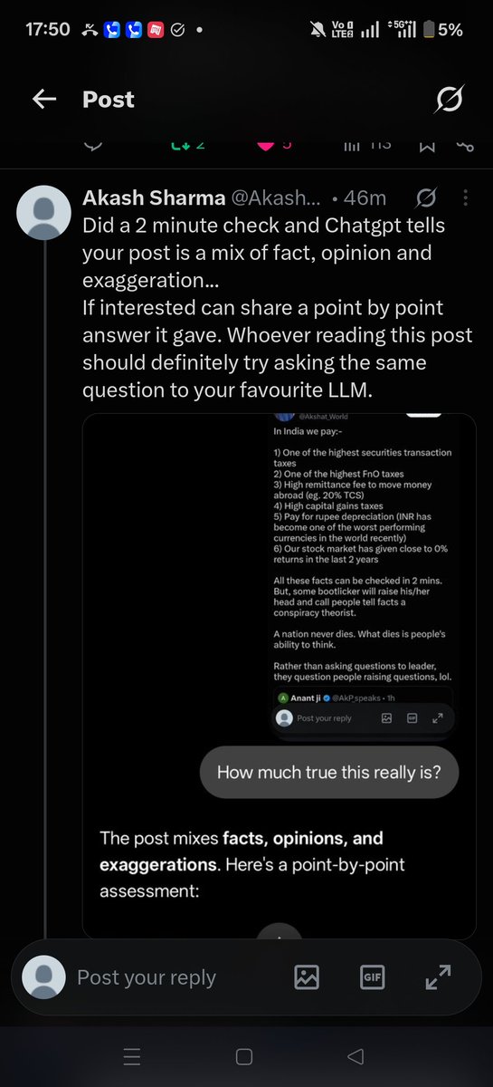 rrjainv4lb's tweet photo. @Akshat_World I think you are talking about yourself. Some person posted chatgpt screenshot, you responded and then blocked that person without giving him a chance to hear his criticism properly. So now you prefer to block people over handling criticism? https://t.co/wV8fr498Qi