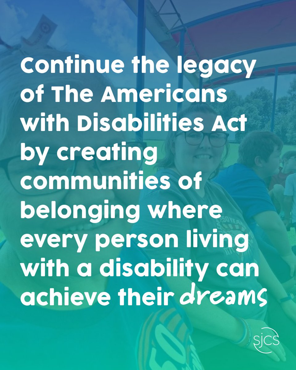 SJCSorg's tweet photo. Today is the 36th anniversary of the Americans with Disabilities Act (ADA)!

Signed into law in 1990, the ADA is a landmark civil rights law that helped remove barriers and affirmed that people living with disabilities deserve equal opportunity, dignity and inclusion.

#ADA36 https://t.co/IR4s5WpNRb