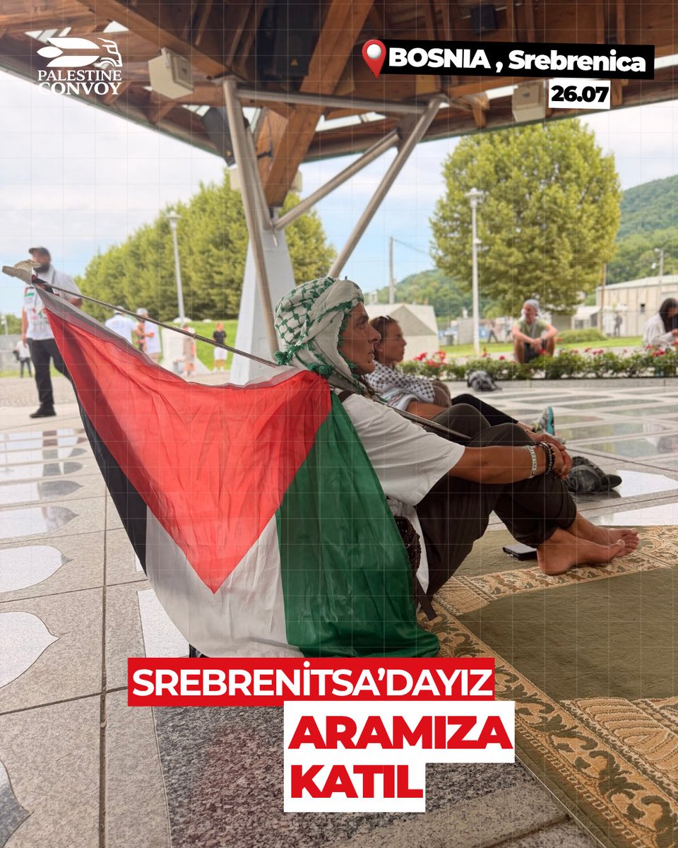 palestineconvoy's tweet photo. Srebrenica’dayız.

Tesadüfen değil. Kendi seçimimizle.

Burası, dünyanın sessizliğin bedelini öğrendiği yer. “Bir daha asla” sözünün verildiği — ve tutulmadığı yer. O başarısızlığı tekrarlamayı reddettiğimiz için, başka hiçbir yere gitmeden önce buraya geldik. https://t.co/4Cft4IdKXm