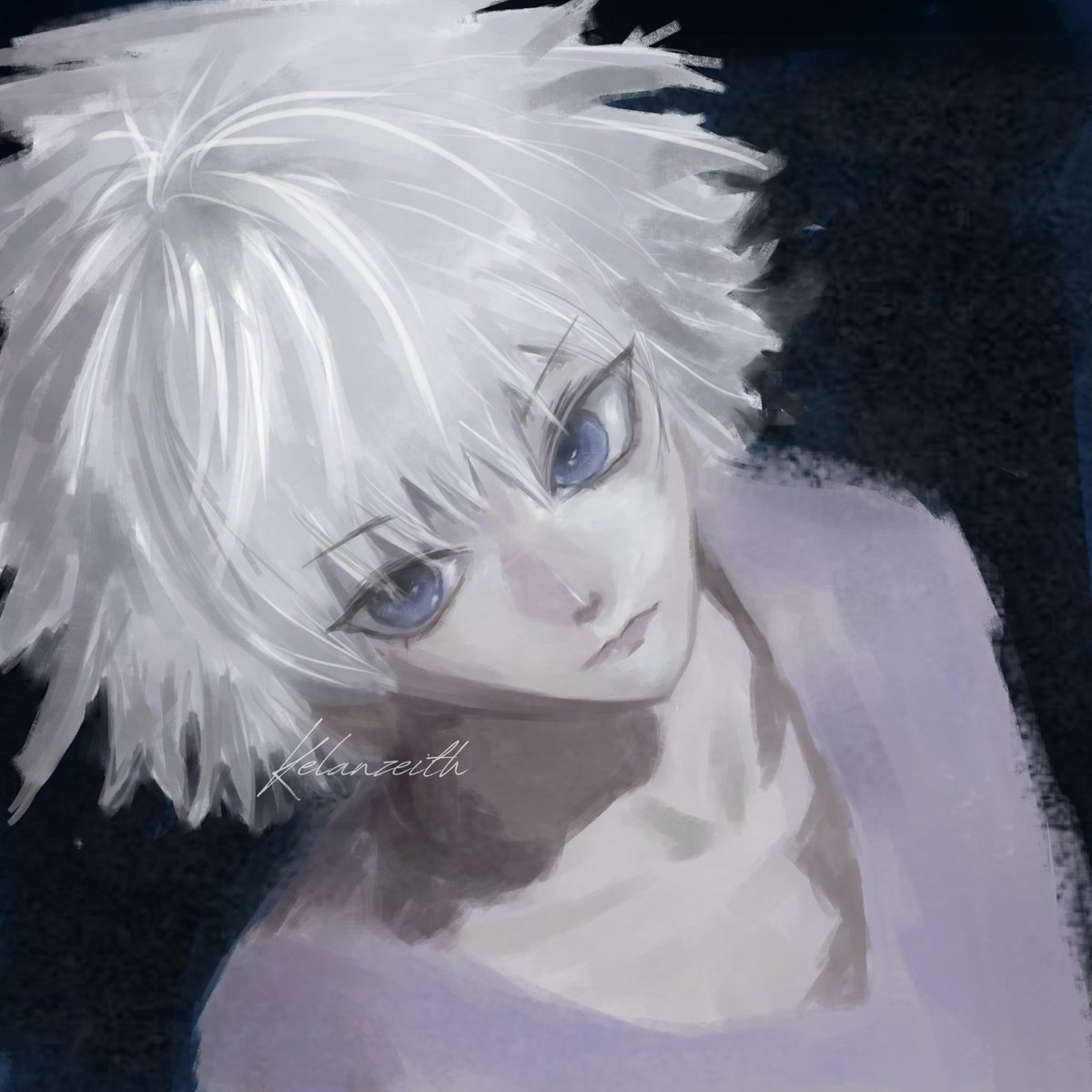 kelan_illus's tweet photo. Killua🤍✨ headshot 
#hunterxhunter #digitalartㅤㅤㅤㅤ https://t.co/gUXrokNjly