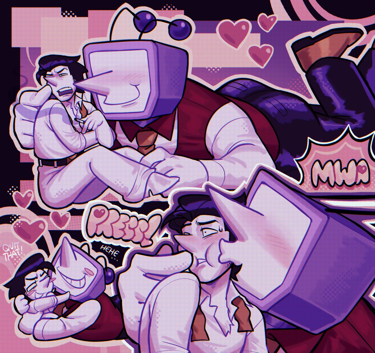 delicis_c's tweet photo. Tfw your boyfriend mad but hes cute when hes mad so you have to give him a lil smooch https://t.co/DhXgsUxFSt