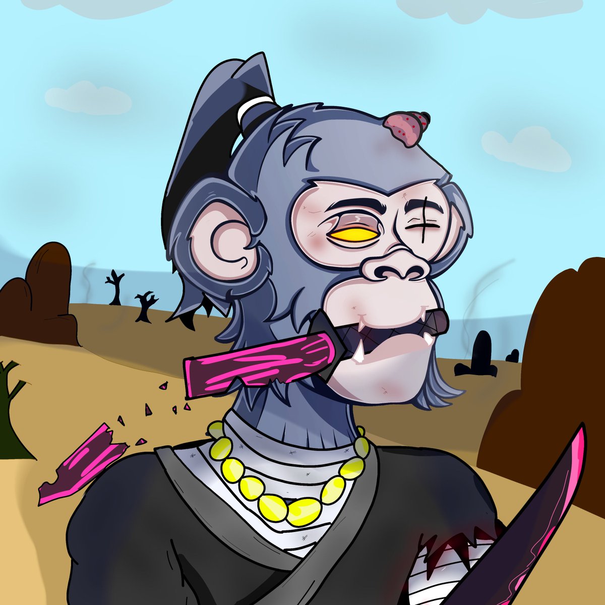 shanksr064's tweet photo. In the battlefield of Samurai @PrimalsNFTx 

@Masbrenk16 https://t.co/VqxdrqY0d9