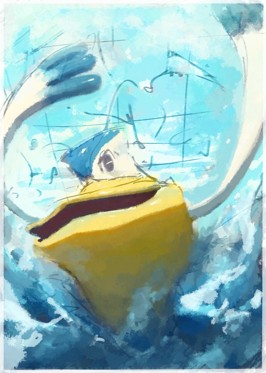 mimimi2D's tweet photo. ペリッパー　
WIP
#ポケモンイラスト https://t.co/sEkAeSbU07