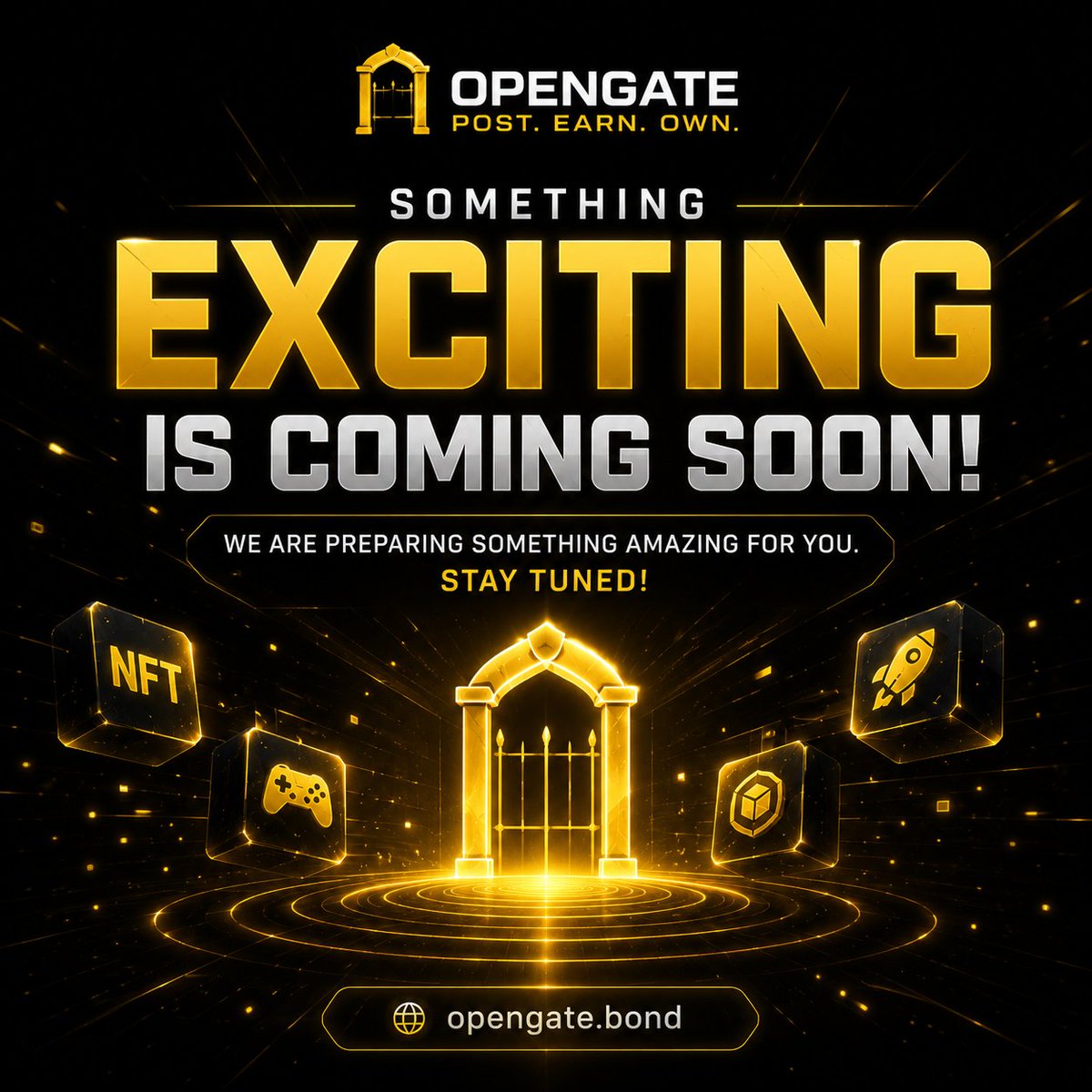 OpenGatelive's tweet photo. 👀 Something exciting is on the way...

We're working behind the scenes on something big for the OpenGate community.

Stay tuned—this is just the beginning. 🚀

🌐 https://t.co/ZXv4fe2zk7

#OpenGate #Web3 #Crypto #Blockchain #ComingSoon https://t.co/ceFiMdXSKO