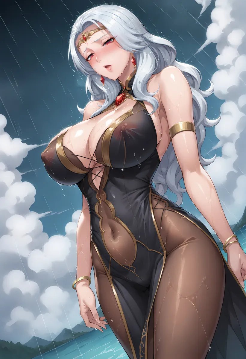 Caravampirelord's tweet photo. "...*sigh*...rain, the only tjing I hate about the human world..."

Her clothes has become wet and see-through,  thankfully rain and cold wouldn't make her sick..but it did ruin her clothes

#lewdrp
#mvrp https://t.co/AxZafXOngJ