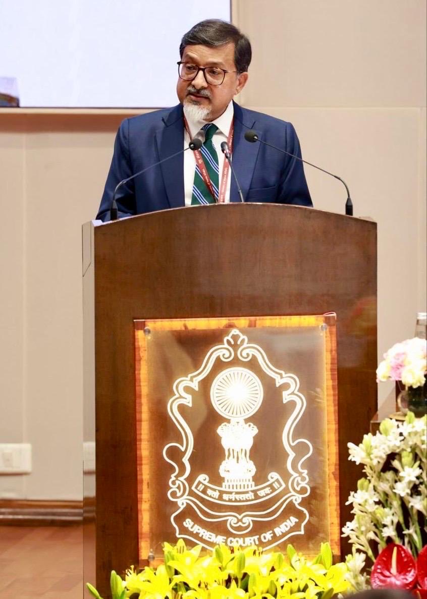MEAIndia's tweet photo. Secretary (Economic Relations) @SudhakarDalela participated in the valedictory session of the international conference, co-hosted by MEA with the Supreme Court of India and United Nations Commission on International Trade Law (UNCITRAL), to mark the 60th Anniversary of UNCITRAL. It was a fitting occasion to reflect on India’s contribution and collaboration with UNCITRAL in the development of international trade law.