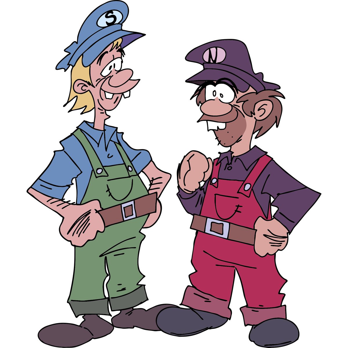 Skuddlopy's tweet photo. Redraws of my Mario ripoff oc’s when I was in elementary school https://t.co/aJfbU2sH69