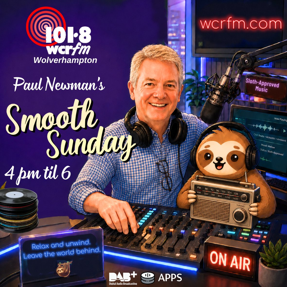 DJ_PaulNewman's tweet photo. Paul Newman's Smooth Sunday, 4 'til 6pm, playing those little gems you'd 'almost' forgotten about.
@1018wcrfm on 101.8 FM and DAB in the West Midlands, also online:
https://t.co/hZWPKyHFv6
Alternatively, the excellent Radio Garden app: https://t.co/K0N08MQzZc
#chillout #relax https://t.co/IDC4SRMHs9