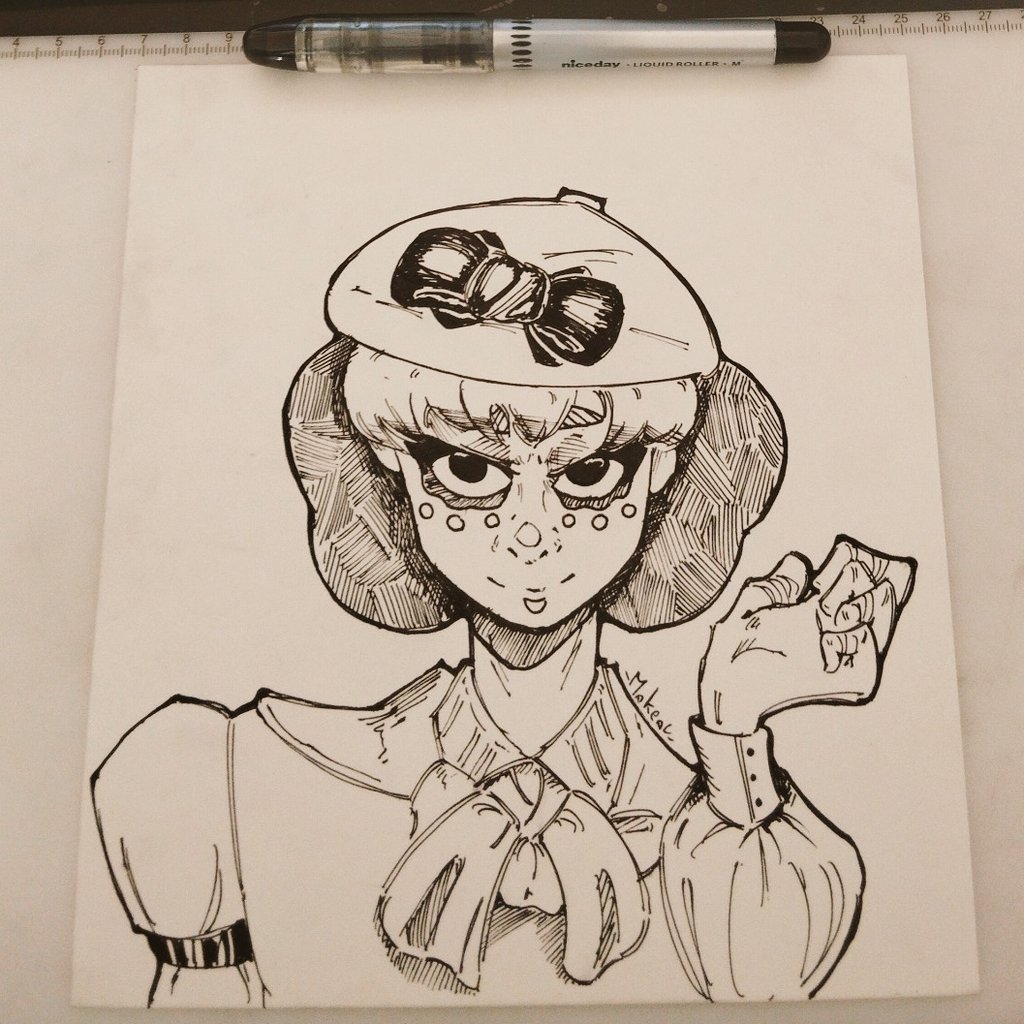 makeau_'s tweet photo. I draw with ink but i to miss the face 😔... #art #draw #ink https://t.co/VoRLUCL2JY