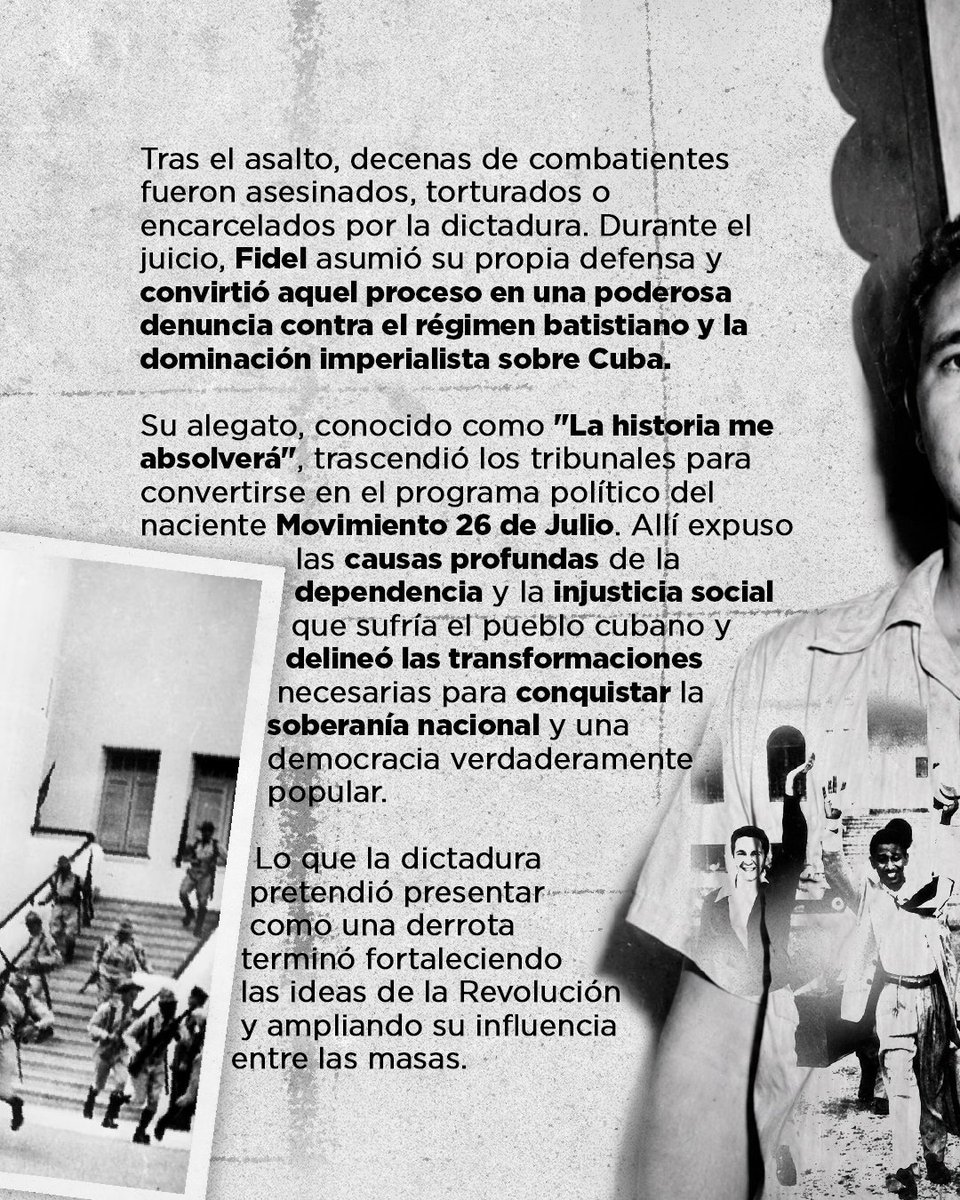PCCEarg's tweet photo. 🇨🇺 A 73 años del Asalto al Moncada. ¡Para nosotros siempre es 26! ✊🏽 https://t.co/4A4bT9eqlJ