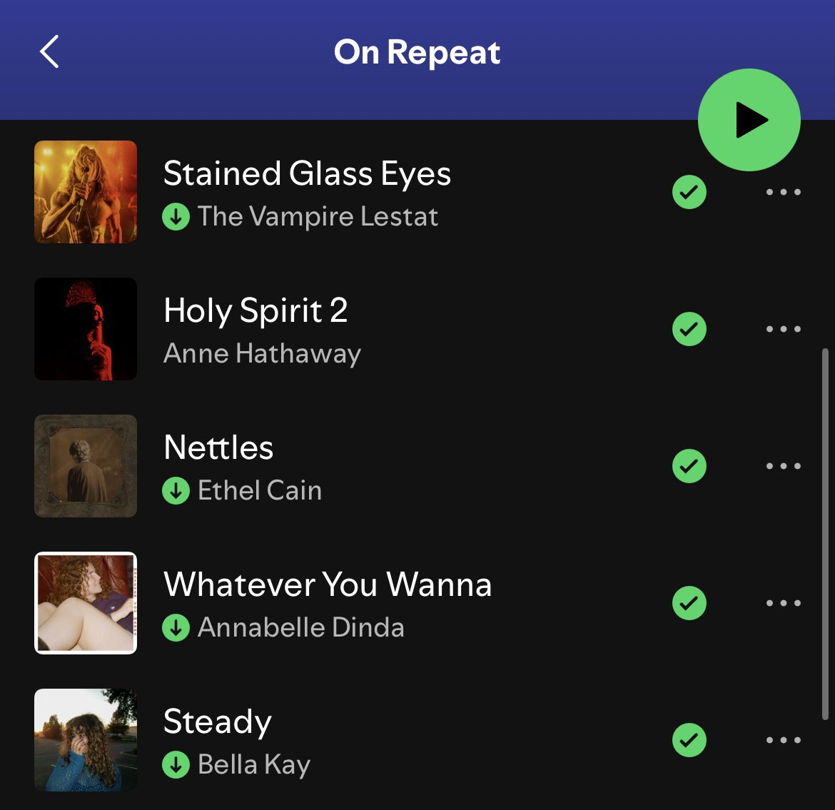 cnnibalshauna's tweet photo. post ur top 5 on repeat songs! 

mine: https://t.co/ZvlwxhHLFR