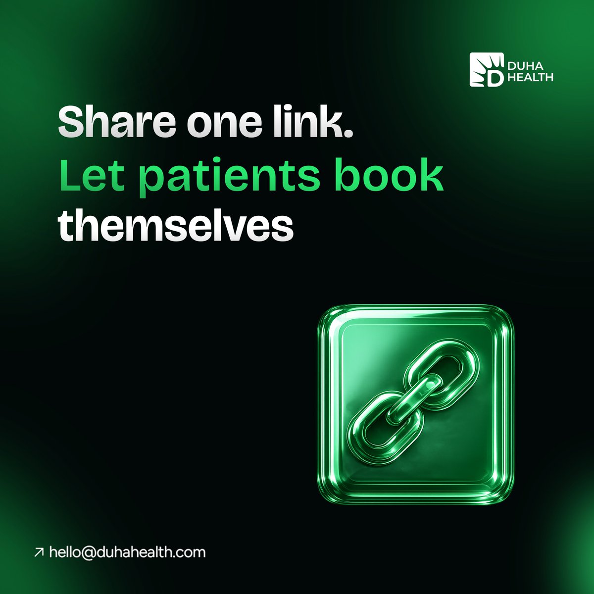 DuhaHealth's tweet photo. Generate your personal booking link and share it anywhere; patients schedule with you directly. Add walk-ins in seconds, or book manually.

Your chamber calendar, finally under your control.

#DuhaRx #AppointmentBooking #DoctorsOfBangladesh #HealthcareReimagined https://t.co/tDgnHObOW2