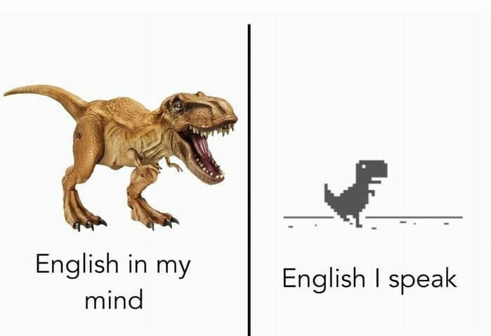Jack96ze's tweet photo. My English in my mind vs my English when i speak 😭😭 https://t.co/r5RpncX8oE