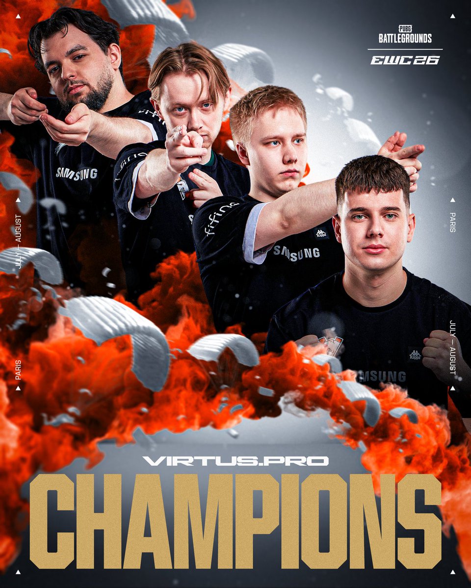 Bondnewsroom_'s tweet photo. 🚨@virtuspro are your PUBG: BATTLEGROUNDS champions at #EWC2026!

They take home $650,000 and 1,000 Club Championship points with a title-winning performance

#PUBGEsports #VirtusPro https://t.co/xPcZYfy1gh