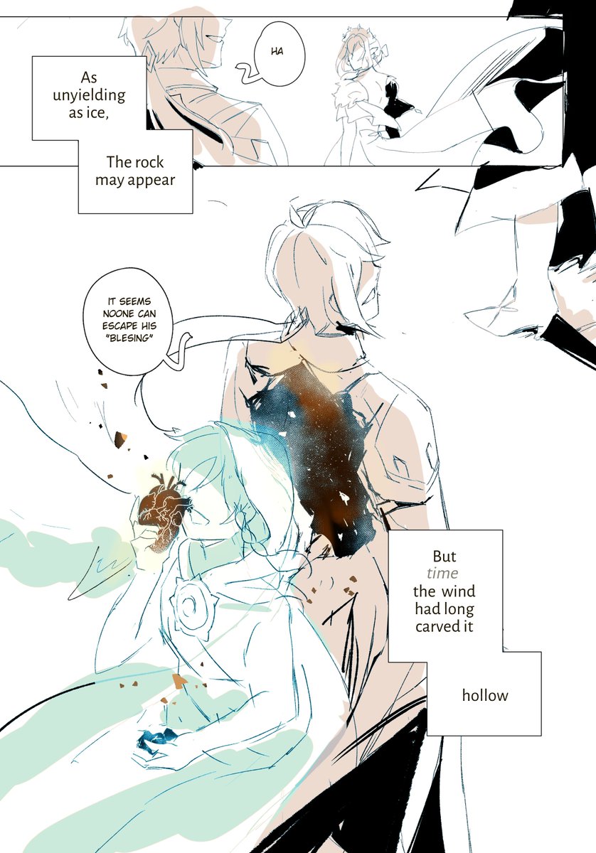oclenbo's tweet photo. the heart of rock,
had long belonged to the wind

#zhongven

(follow up with my previous comic, in 🧵 below https://t.co/XowrlAotWq
