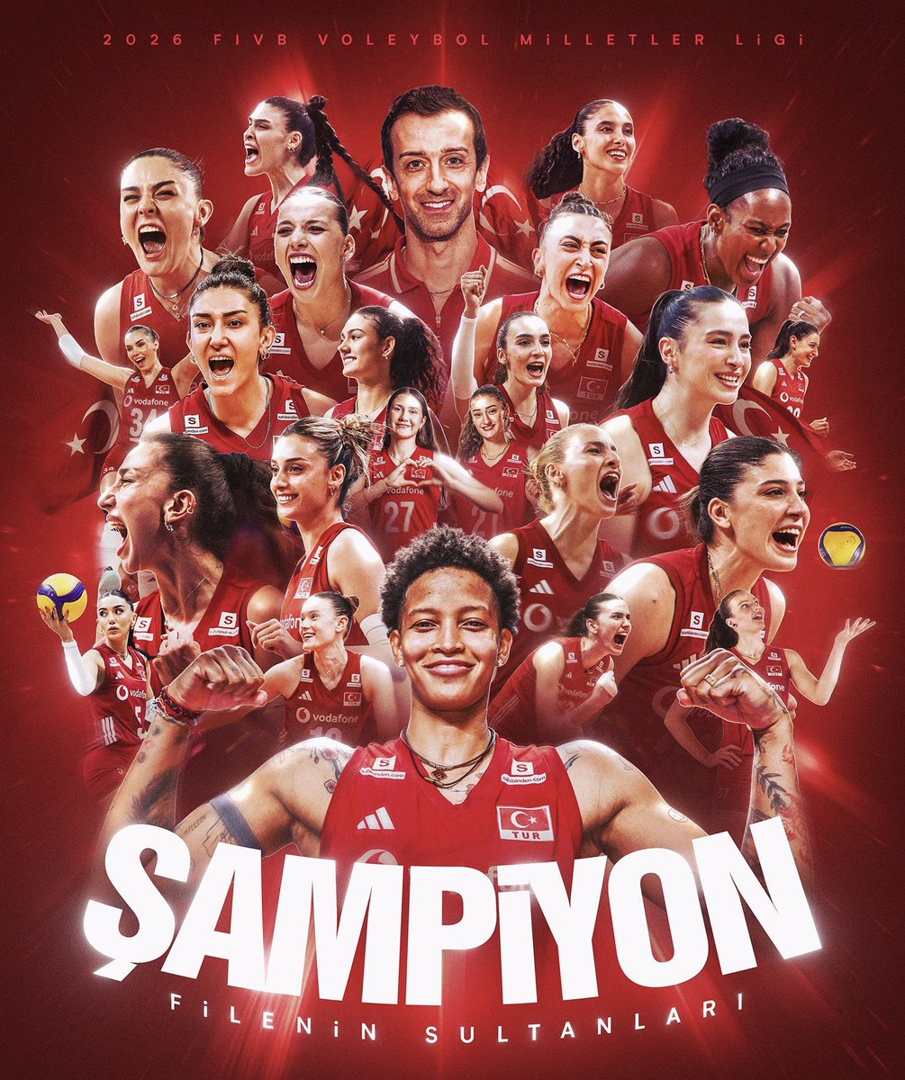 SinanKrcOzturk's tweet photo. ŞAMPİYONUZ… Canı gönülden tebrikler, iyi ki varsınız Filenin Sultanları. 🇹🇷

FIVB Voleybol Milletler Ligi Şampiyonu olan A Milli Kadın Voleybol Takımımızı yürekten kutluyorum.

Ülkemize yaşattıkları büyük gurur için tüm sporcularımızı, teknik ekibimizi ve emeği geçen herkesi tebrik ediyorum.

Nice Şampiyonluklara. ❤️