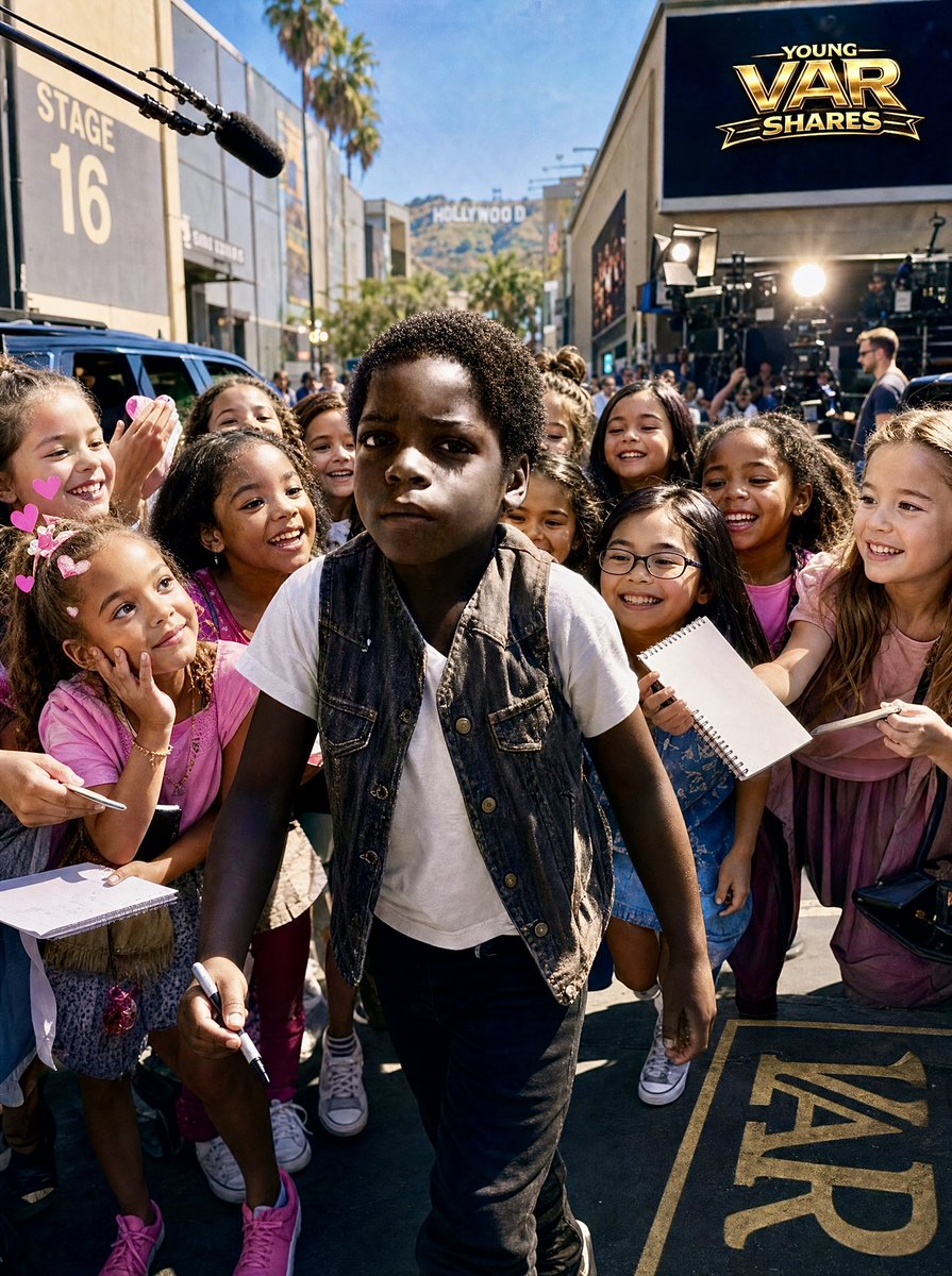 shavar's tweet photo. Young VAR: “Hold on, ladies! I gotta go potty. Be right back to sign the rest!” 😂
This is a fictional, AI-generated moment within the Young VAR Shares universe.
———
#YoungVARShares #ChildActor #HollywoodKid #AutographTime #VARShares https://t.co/rygLO8SPyh