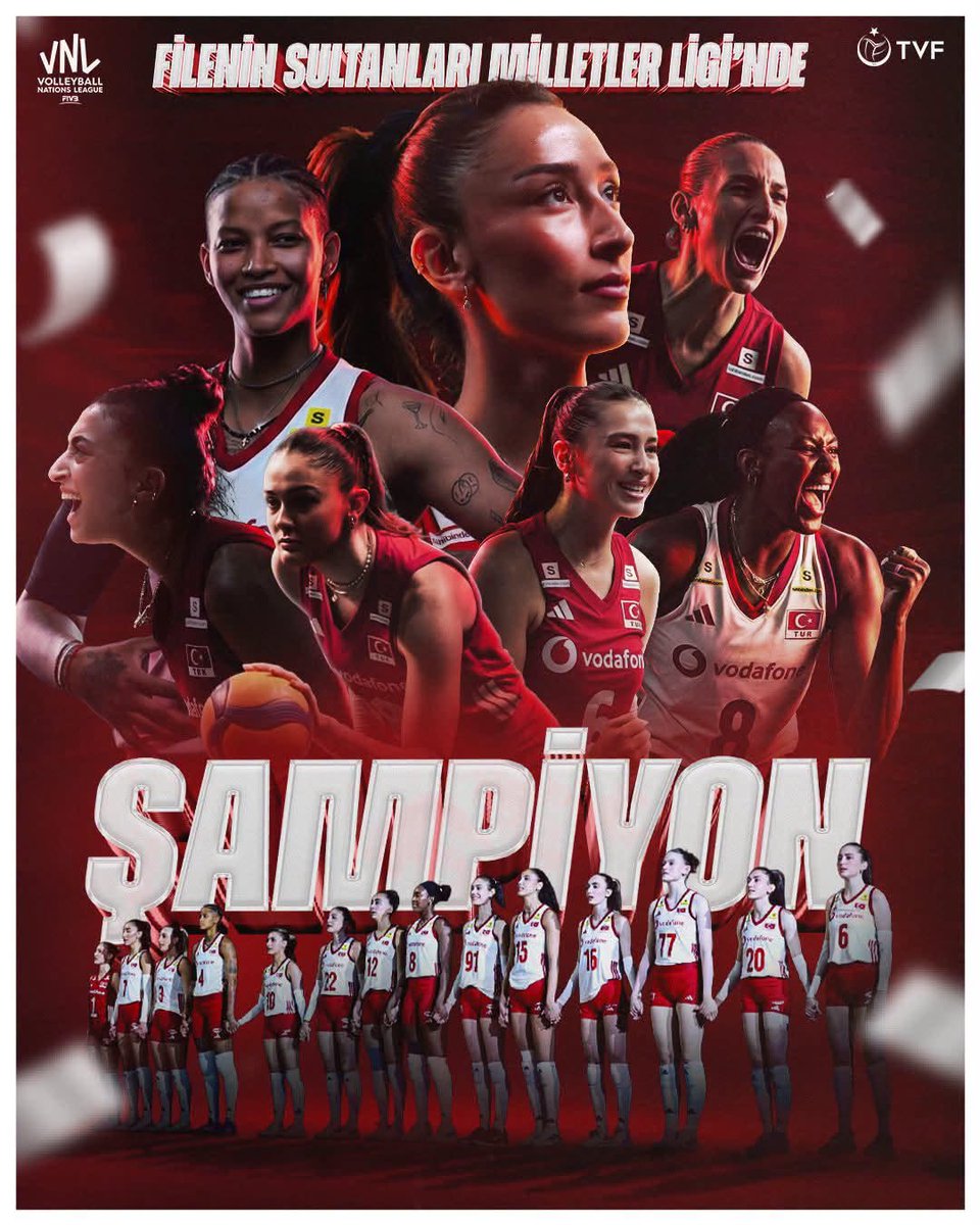 cerol27's tweet photo. TEBRİKLER FİLENİN SULTANLARI 🏆🏅💫

FIVB Voleybol Milletler Ligi’nde Brezilya’yı 3-1 yenerek bir kez daha tarih yazan ve şampiyonluğa uzanan #FileninSultanları A Milli Kadın Voleybol Takımımızı gönülden tebrik ediyoruz. 🇹🇷🇹🇷🇹🇷 https://t.co/xvAG7t3eAX