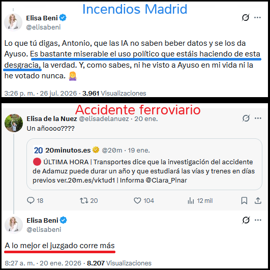 Deselectrocuta1's tweet photo. Elisa Beni dice que pedir responsabilidades a Ayuso por los incendios es de miserables. https://t.co/BPxXci9vPQ