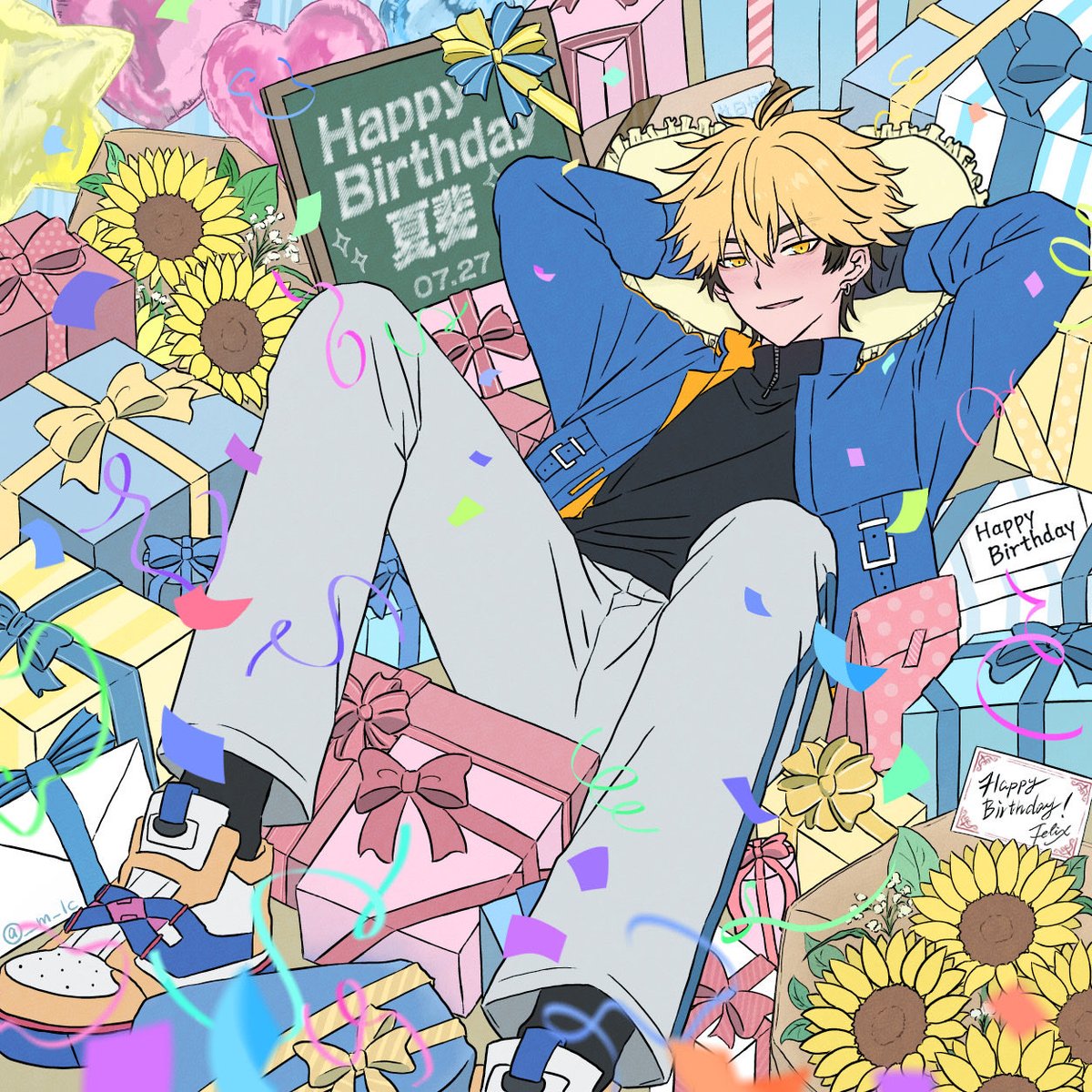 __m_lc's tweet photo. 夏斐、生日快乐〜🌻
我喜欢帅气的你🥳🥳🥳

#夏斐生誕祭2026
#夏斐0727生日快乐 https://t.co/tQRKvSZErt