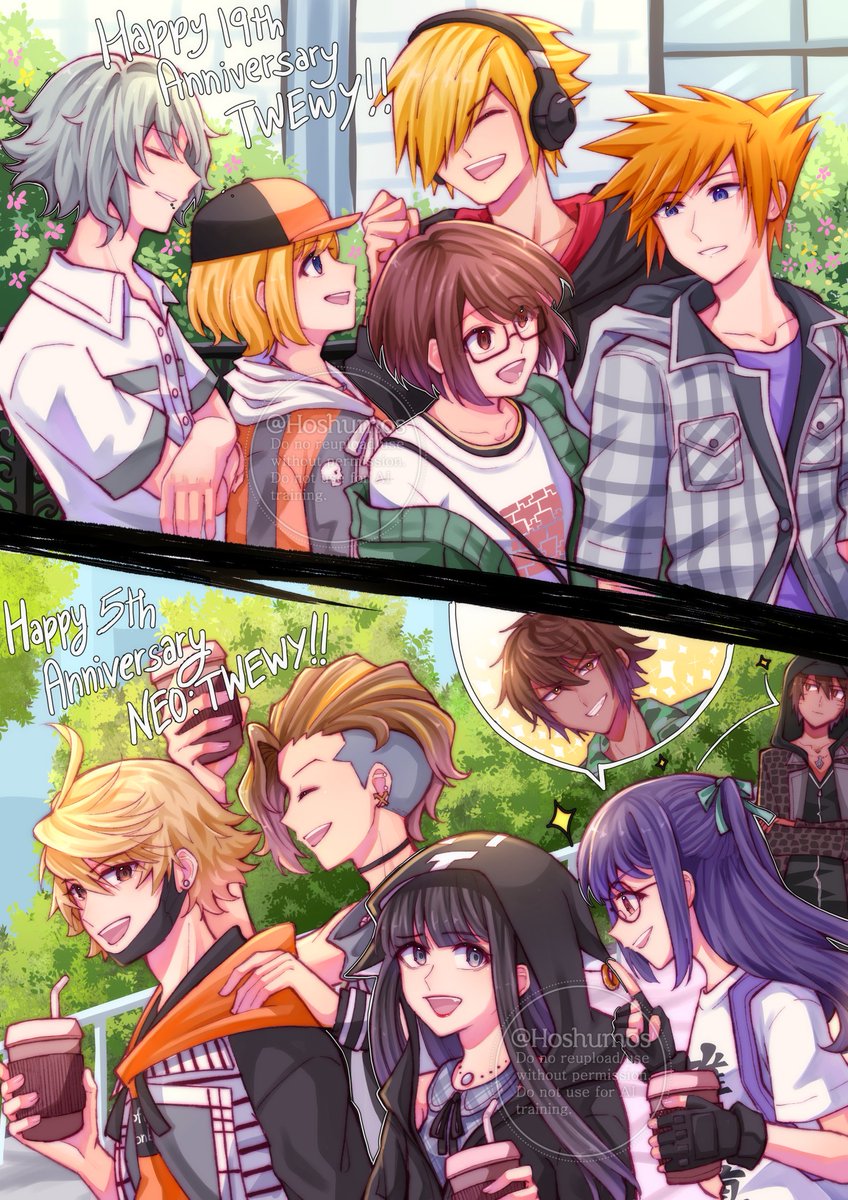 Hoshumos's tweet photo. Happy 19th Anniversary TWEWY &amp; 
Happy 5th Anniversary NEO: TWEWY!!!! 🥳🎉
#TWEWY19th #NTWEWY5th
#すばせか19周年 #新すばせか5周年 https://t.co/tXbSkpe74e