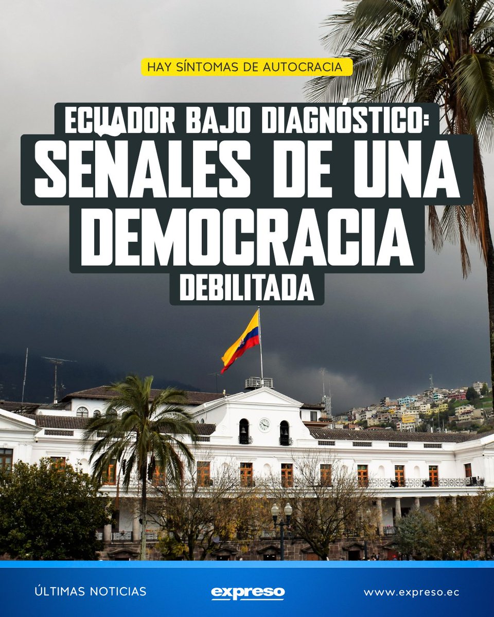 Expresoec's tweet photo. Como una enfermedad que avanza silenciosamente, los indicios de autocracia preocupan a analistas que ven un patrón en Ecuador. Expertas como Patricia Sotomayor y Carolina Viola advierten retrocesos en libertades y decisiones que alejan al país de una democracia plena.

Los detalles: https://t.co/FeP9XIjWj3